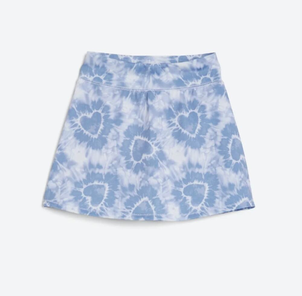 Runway Tie Dye Heart Skort Girls Size M 8/10 Blue